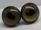 Preview: 1 Paar 14 mm Sicherheitsaugen mittlere geschlitzte Pupillen grünblau schimmernd verschiedenfarbige Iris