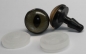 Preview: 1 Paar 14 mm Sicherheitsaugen mittlere geschlitzte Pupillen grünblau schimmernd verschiedenfarbige Iris