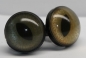 Preview: 1 Paar 16 mm Sicherheitsaugen mittlere geschlitzte Pupillen grünblau schimmernd verschiedenfarbige Iris