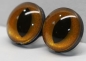 Preview: 1 Paar Sicherheitsaugen 24 mm große geschlitzte Pupillen kupfergold schimmernd verschiedenfarbige Iris