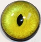 Preview: 1 Paar Sicherheitsaugen 18 mm sehr kleine geschlitzte Pupillen goldgrün schimmernd verschiedenfarbige Iris