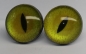 Preview: 1 Paar Sicherheitsaugen 18 mm schmale geschlitzte Pupillen goldgrün schimmernd verschiedenfarbige Iris