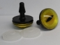 Preview: 1 Paar Sicherheitsaugen 18 mm schmale geschlitzte Pupillen goldgrün schimmernd verschiedenfarbige Iris