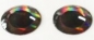 Preview: 1 Paar Augen Holo runde Pupille Kunststoff selbstklebend gold 5 mm