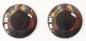 Preview: 1 Paar Augen Holo runde Pupille Kunststoff selbstklebend gold 8 mm