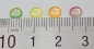 Preview: 1 Paar Augen schimmernd Kunststoff selbstklebend gelb 5 mm
