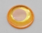 Preview: 1 Paar Augen schimmernd Kunststoff selbstklebend orange 5 mm