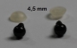 Preview: 1 Paar Sicherheitsaugen 4,5 mm Teddyaugen schwarz durchgefärbt