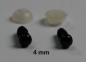 Preview: 1 Paar Sicherheitsaugen 4 mm Teddyaugen schwarz durchgefärbt