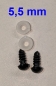 Preview: 1 Paar Sicherheitsaugen 5,5 mm Teddyaugen schwarz durchgefärbt