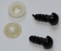 Preview: 1 Paar Sicherheitsaugen 6 mm Teddyaugen schwarz durchgefärbt