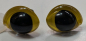 Preview: Sicherheitsaugen spitz zulaufend hellgelb 16 mm x 21 mm