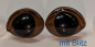 Preview: Sicherheitsaugen spitz zulaufend braun 16 mm x 21 mm