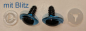 Preview: Sicherheitsaugen spitz zulaufend hellblau 16 mm x 21 mm 2