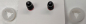 Preview: Sicherheitsaugen Rot metallic mit Wimpern 16 mm x 21 mm 2