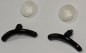 Preview: 1 Paar Sicherheitsaugenbrauen 40 mm x 6 mm schwarz Augenbrauen