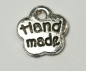 Preview: 1 Button aus Metall "handmade" silberfarben ca. 8 mm zum Annähen