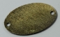 Preview: 1 Button aus Metall "handmade" bronzefarben ca. 31 mm x 19 mm zum Annähen