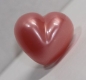 Preview: Sicherheitsnase Herz hart Perlpink glänzend mit Sicherheitsscheibe