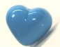 Preview: Sicherheitsnase Herz hart blau glänzend mit Sicherheitsscheibe