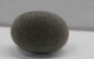 Preview: Sicherheitsnase oval beflockt grau mit Sicherheitsscheibe