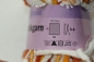 Preview: Wolle Belinda Effekt-Strickgarn 50 g 71 % Polyamid 29 % Polyester orange weiß