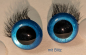 Preview: 1 Paar Sicherheitsaugen 18 mm Blau metallic mit Wimpern