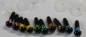 Preview: 1 Box mit 10 Paar Augen 6 mm metallic und 10 Nasen für Amigurumi gemischt hochwertig