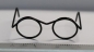 Preview: Brille ca. 3,2 cm schwarz ohne Gläser für Teddies oder Puppen Accessoire Requisite