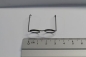 Preview: Brille ca. 3,2 cm schwarz ohne Gläser für Teddies oder Puppen Accessoire Requisite