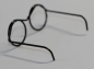 Preview: Brille ca. 3,2 cm schwarz ohne Gläser für Teddies oder Puppen Accessoire Requisite