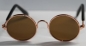 Preview: Brille Sonnenbrille 8 cm kupfer braune Gläser für Teddies oder Puppen Accessoire Requisite