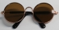 Preview: Brille Sonnenbrille 8 cm kupfer braune Gläser für Teddies oder Puppen Accessoire Requisite