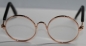 Preview: Brille 8 cm kupfer klare Gläser für Teddies oder Puppen Accessoire Requisite