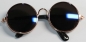 Preview: Brille Sonnenbrille 8 cm kupfer dunkle Gläser dunkelblau verspiegelt für Teddies oder Puppen Accessoire Requisite