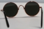 Preview: Brille Sonnenbrille 8 cm kupfer dunkle Gläser gelb-grün verspiegelt für Teddies oder Puppen Accessoire Requisite