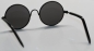 Preview: Brille Sonnenbrille 8 cm schwarz dunkle Gläser für Teddies oder Puppen Accessoire Requisite