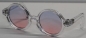 Preview: Brille Sonnenbrille 9 cm klarer Kunststoff blau-rosa Gläser für Teddies oder Puppen Accessoire Requisite