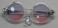 Preview: Brille Sonnenbrille 9 cm klarer Kunststoff blau-rosa Gläser für Teddies oder Puppen Accessoire Requisite