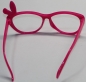 Preview: Brille 12 cm pink ohne Gläser aus Kunststoff für Teddies oder Puppen Accessoire Requisite