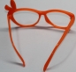 Preview: Brille 12 cm orange ohne Gläser aus Kunststoff für Teddies oder Puppen Accessoire Requisite