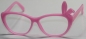 Preview: Brille 12 cm rosa ohne Gläser aus Kunststoff für Teddies oder Puppen Accessoire Requisite
