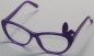 Preview: Brille 12 cm violett ohne Gläser aus Kunststoff für Teddies oder Puppen Accessoire Requisite