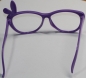 Preview: Brille 12 cm violett ohne Gläser aus Kunststoff für Teddies oder Puppen Accessoire Requisite