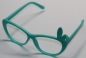 Preview: Brille 12 cm türkis ohne Gläser aus Kunststoff für Teddies oder Puppen Accessoire Requisite