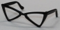 Preview: Brille 8,5 cm Kunststoff schwarz transparente Gläser für Teddies oder Puppen Accessoire Requisite