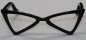 Preview: Brille 8,5 cm Kunststoff schwarz transparente Gläser für Teddies oder Puppen Accessoire Requisite