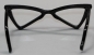 Preview: Brille 8,5 cm Kunststoff schwarz transparente Gläser für Teddies oder Puppen Accessoire Requisite