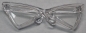 Preview: Brille 8,5 cm Kunststoff transparent klare Gläser für Teddies oder Puppen Accessoire Requisite