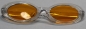 Preview: Brille 8,5 cm Kunststoff transparent orange Gläser für Teddies oder Puppen Accessoire Requisite